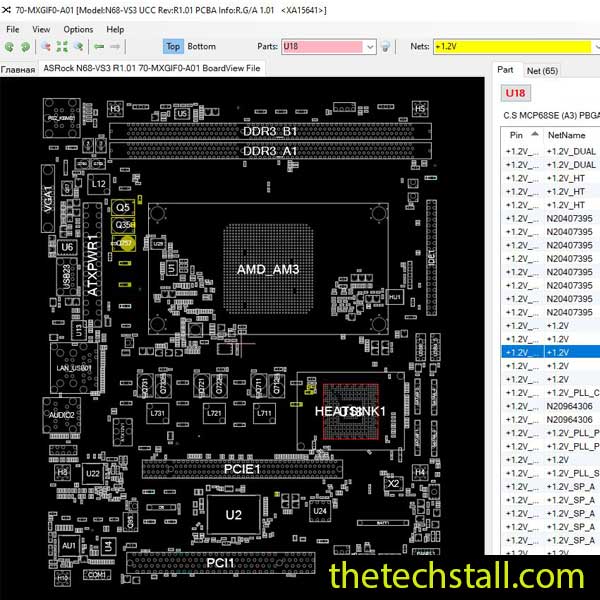 ASRock N68-VS3 70-MXGIF0-A01 BoardView File
