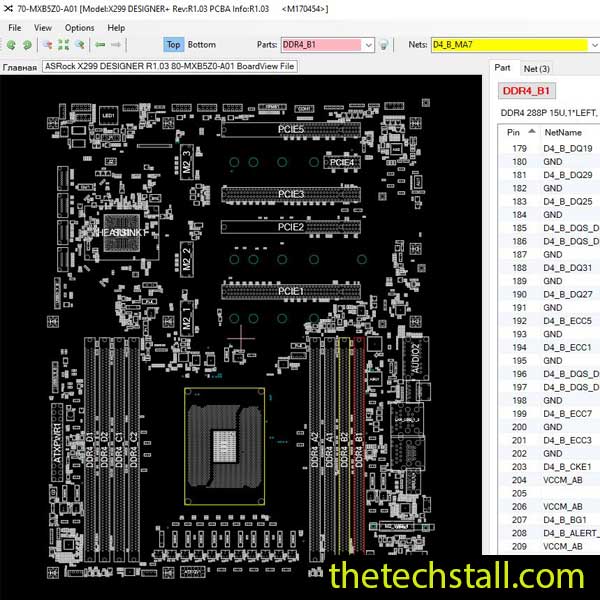 ASRock X299 DESIGNER 80-MXB5Z0-A01 BoardView File