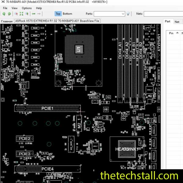 ASRock X570 EXTREME4 70-MXBAP0-A01 BoardView File