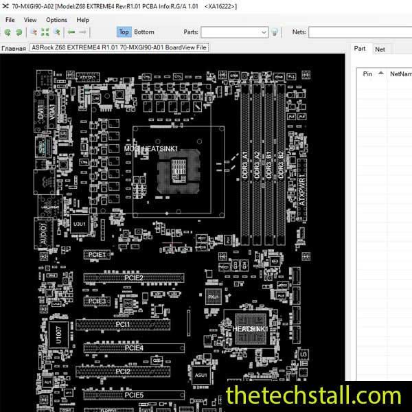 ASRock Z68 EXTREME4 70-MXGI90-A01 BoardView File