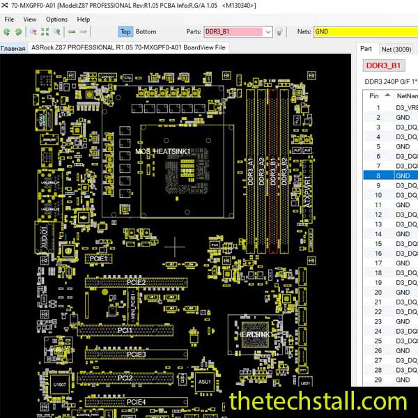 ASRock Z87 PROFESSIONAL 70-MXGPF0-A01 BoardView File