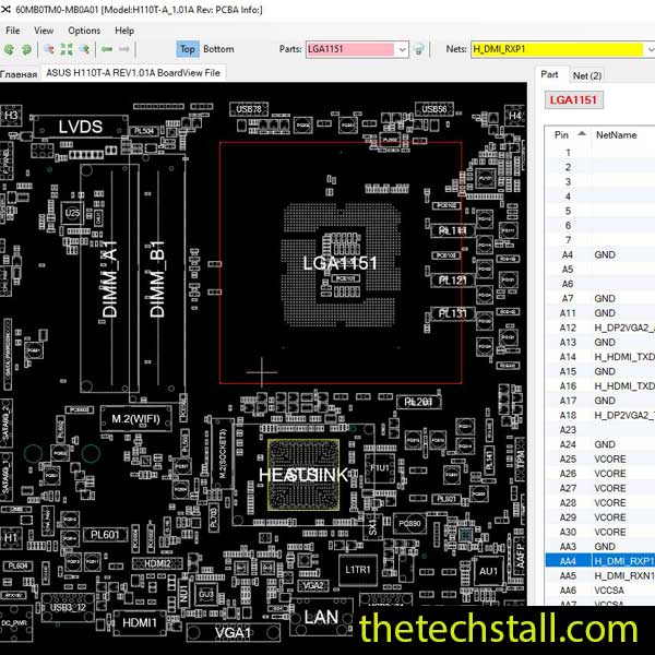 ASUS H110T-A BoardView File