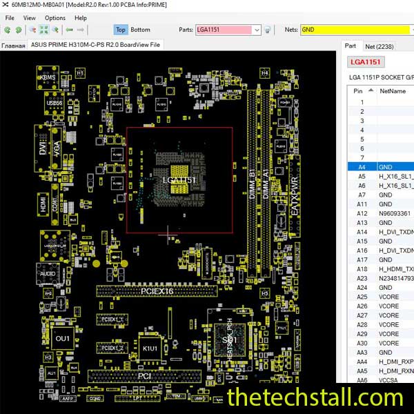 ASUS PRIME H310M-C-PS BoardView File