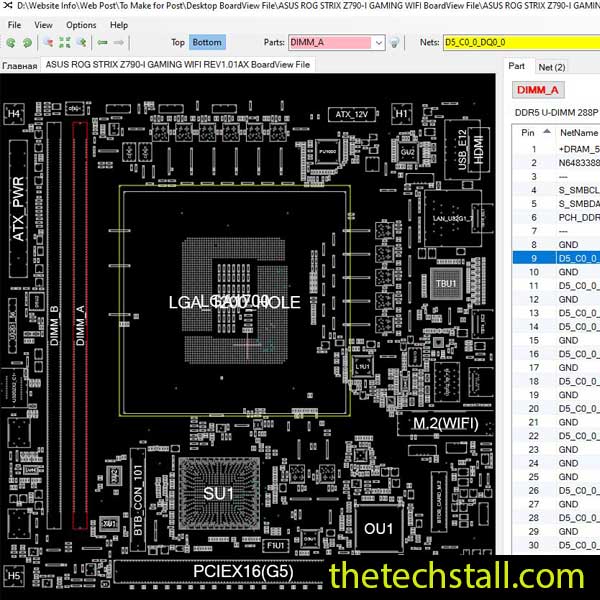 ASUS ROG STRIX Z790-I GAMING WIFI BoardView File