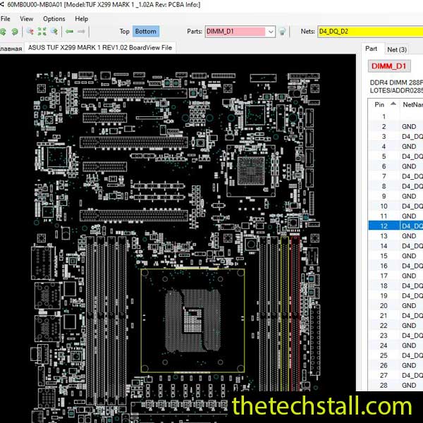 ASUS TUF X299 MARK 1 BoardView File