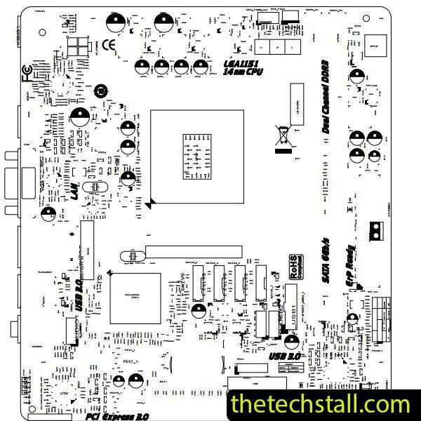 Biostar H110MGV3 IH11D-MHS BoardView File