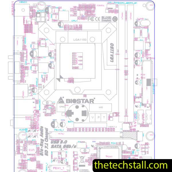 Biostar H81MHP2 IH81E-MHS BoardView File