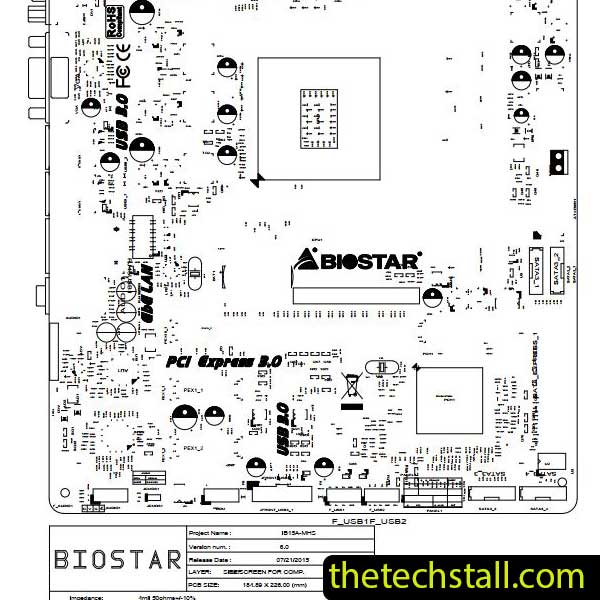 Biostar HIFI B150S1 IB15A-MHS BoardView File