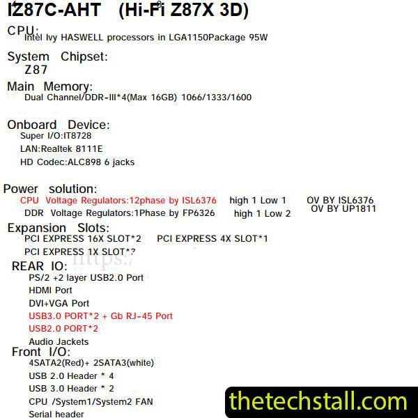 Biostar HIFI Z87X 3D IZ87C-AHT Schematic Diagram