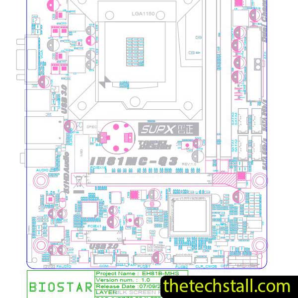 Biostar IH81MC-Q3 EH81B-MHS BoardView File