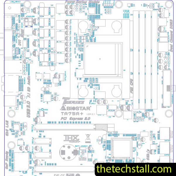 Biostar TA75A+ AA75A-A1T BoardView File