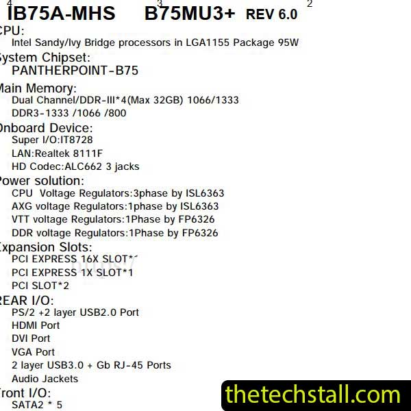 Bostar B75MU3+ IB75A-MHS Schematic Diagram