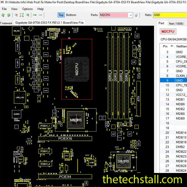 Gigabyte GA-970A-DS3 FX BoardView File