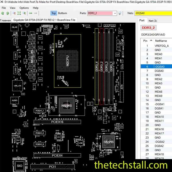 Gigabyte GA-970A-DS3P FX BoardView File