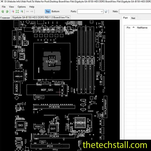 Gigabyte GA-B150-HD3 DDR3 BoardView File