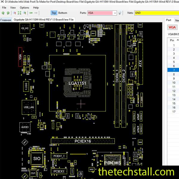 Gigabyte GA-H110M-Wind BoardView File