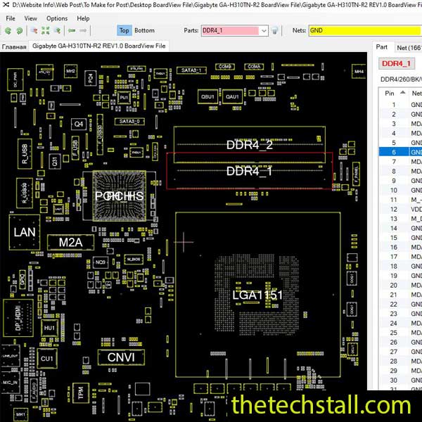 Gigabyte GA-H310TN-R2 BoardView File
