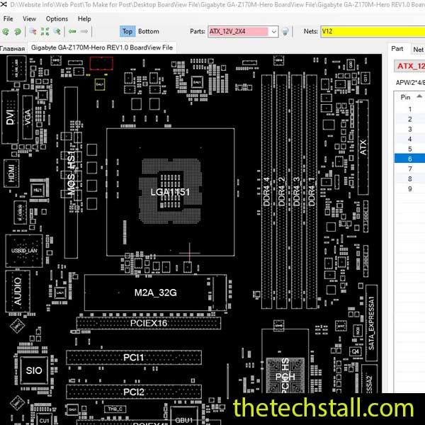 Gigabyte GA-Z170M-Hero BoardView File