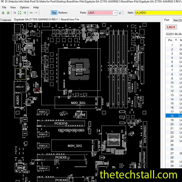 Gigabyte GA-Z170X-GAMING 5 BoardView File