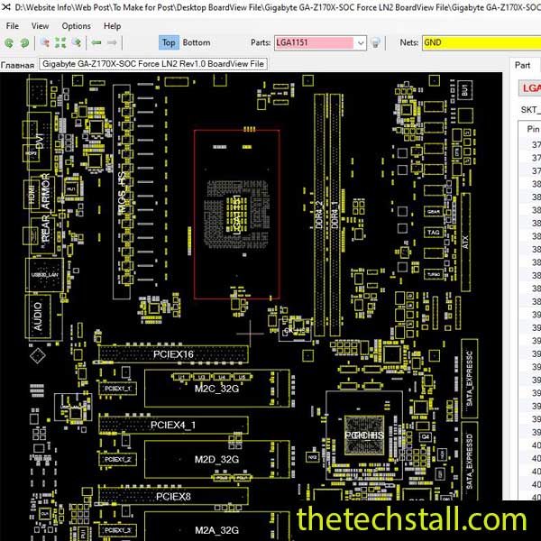 Gigabyte GA-Z170X-SOC Force LN2 BoardView File