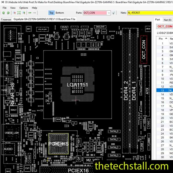 Gigabyte GA-Z270N-GAMING 5 BoardView File