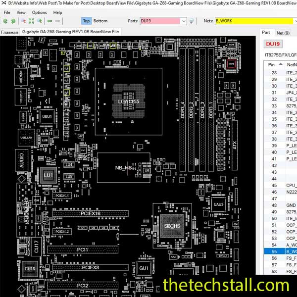 Gigabyte GA-Z68-Gaming BoardView File