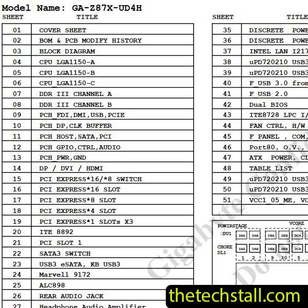Gigabyte GA-Z87X-UD4H Schematic Diagram