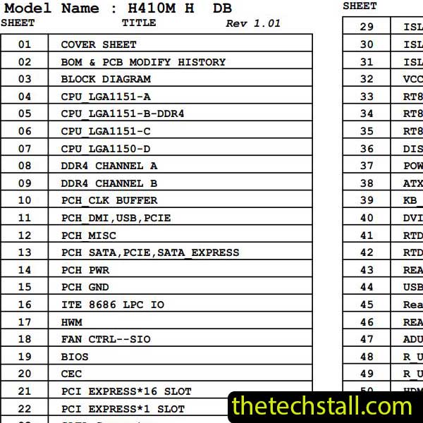 Gigabyte H410M H DB Schematic Diagram