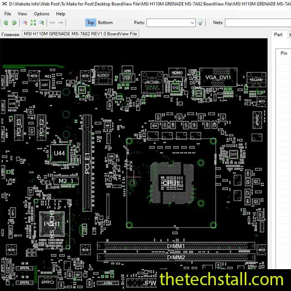 MSI H110M GRENADE MS-7A82 BoardView File