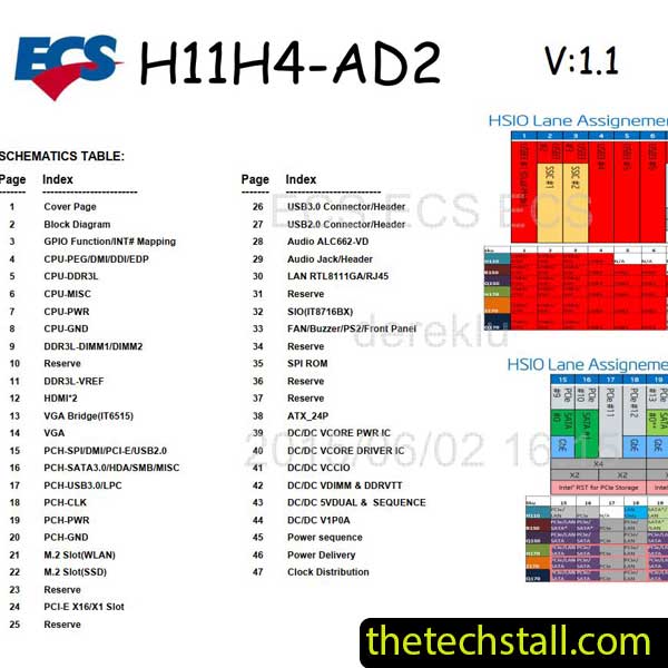 Acer Aspire XC-710 ECS H11H4-AD2 Schematic Diagram
