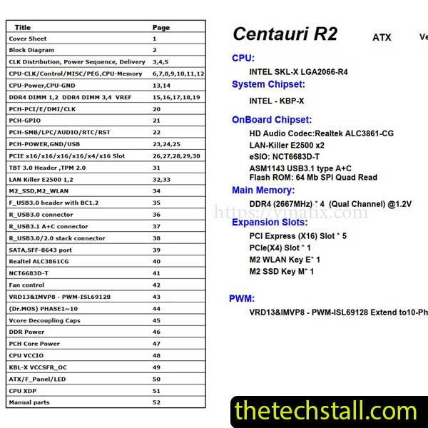 Dell Alienware Area-51 R4 and R5 MS-7A87 Schematic Diagram