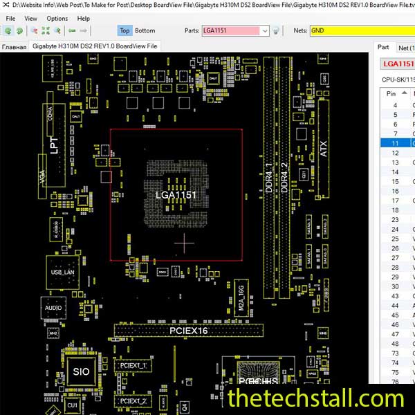 Gigabyte H310M DS2 BoardView File