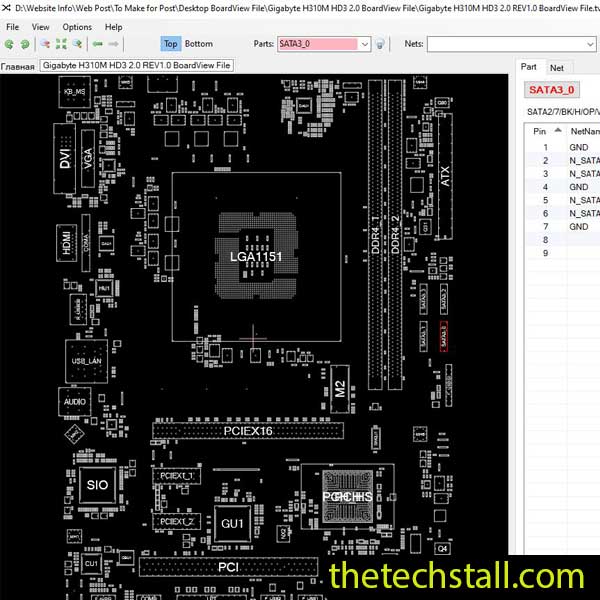Gigabyte H310M HD3 2.0 BoardView File