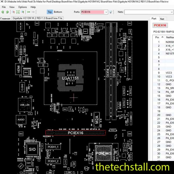Gigabyte H310M M.2 BoardView File