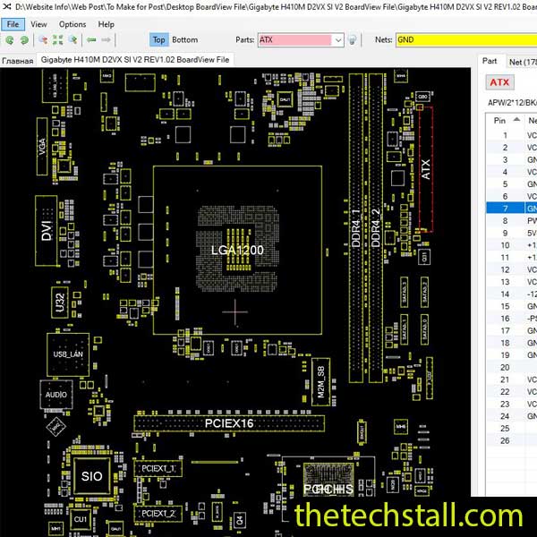 Gigabyte H410M D2VX SI V2 BoardView File