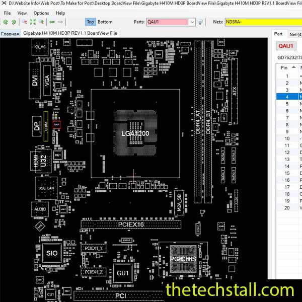 Gigabyte H410M HD3P BoardView File