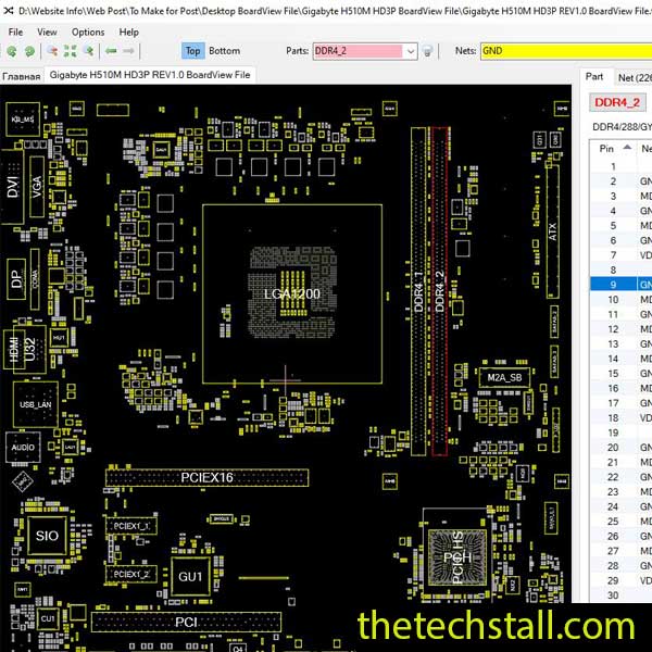 Gigabyte H510M HD3P BoardView File