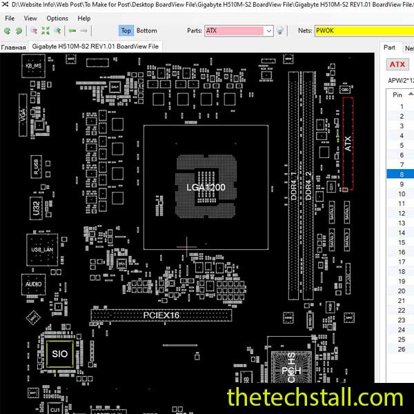 Gigabyte H510M-S2 BoardView File