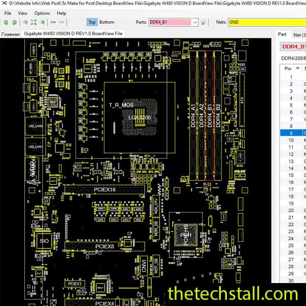 Gigabyte W480 VISION D BoardView File