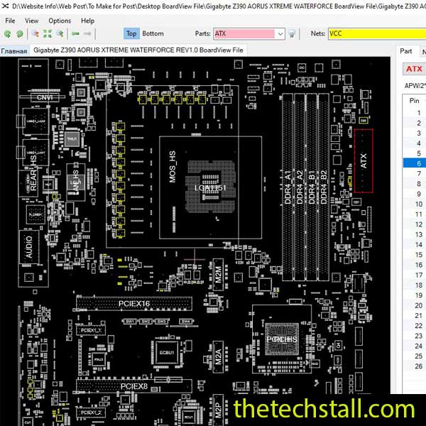 Gigabyte Z390 AORUS XTREME WATERFORCE BoardView File