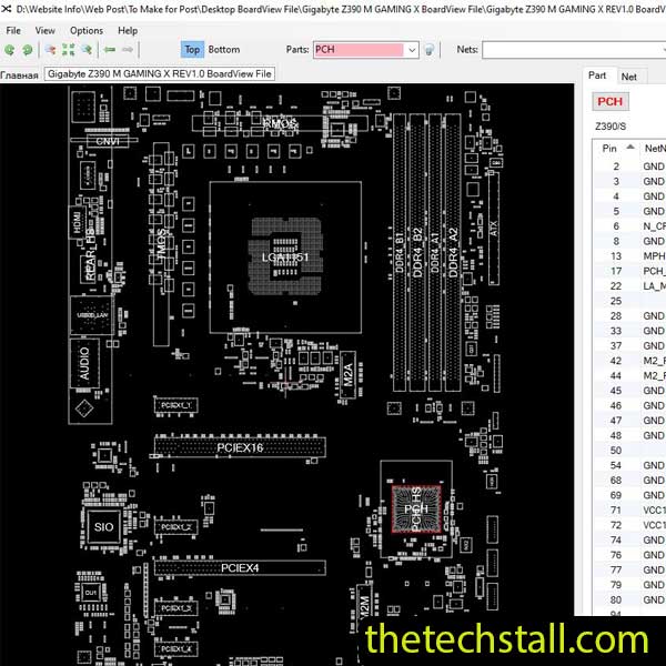 Gigabyte Z390 M GAMING X BoardView File