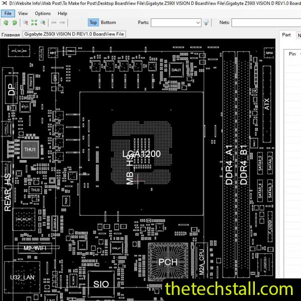 Gigabyte Z590I VISION D BoardView File