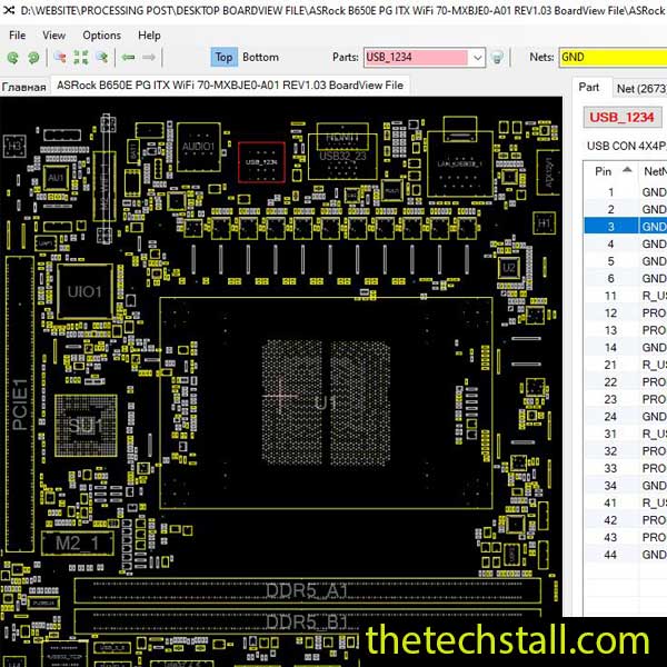 ASRock B650E PG ITX WiFi REV1.03 BoardView File