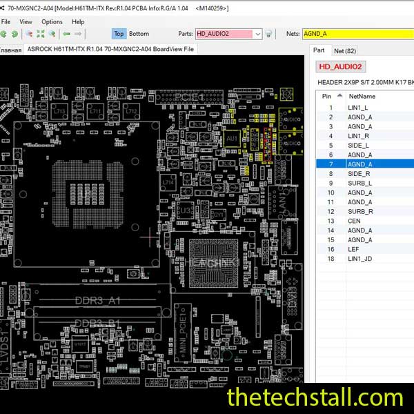 ASRock H61TM-ITX R1.04 BoardView File