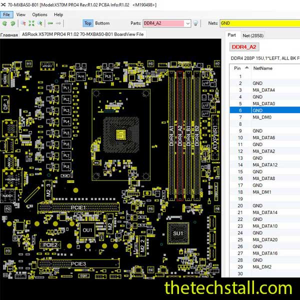 ASRock X570M PRO4 R1.02 BoardView File