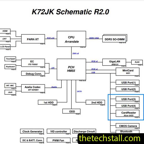 K72JR/K72JK Schematic Diagram Helps Fix ASUS K72JR/K72JK Motherboard Issues