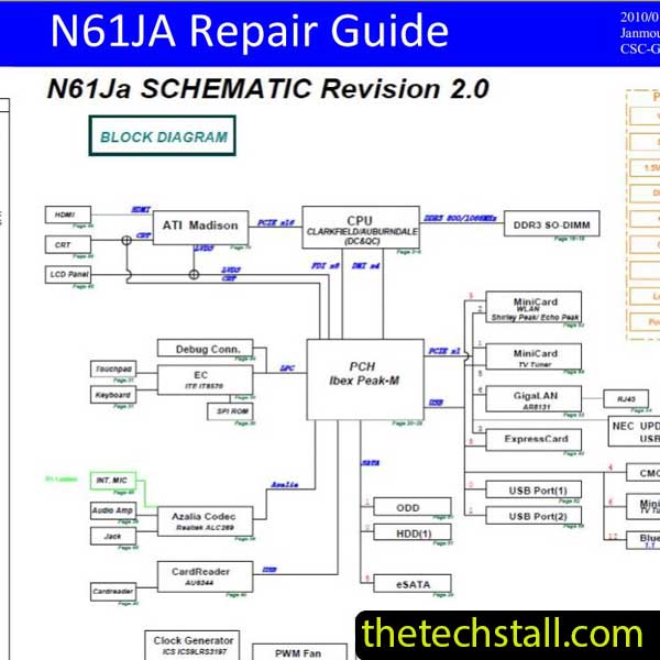 ASUS N61JA Schematic Diagram
