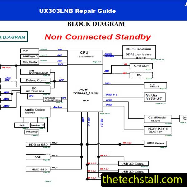 ASUS Transformer Book UX303LNB Schematic Diagram