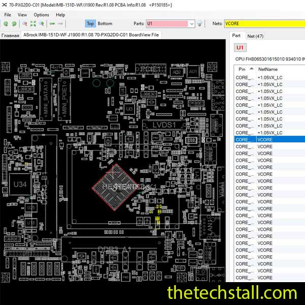ASrock IMB-151D-WF J1900 R1.08 BoardView File
