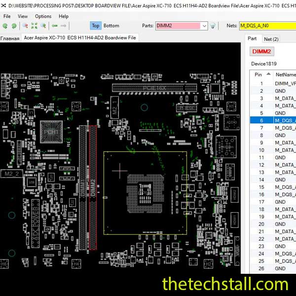 Acer Aspire XC-710 ECS H11H4-AD2 Boardview File